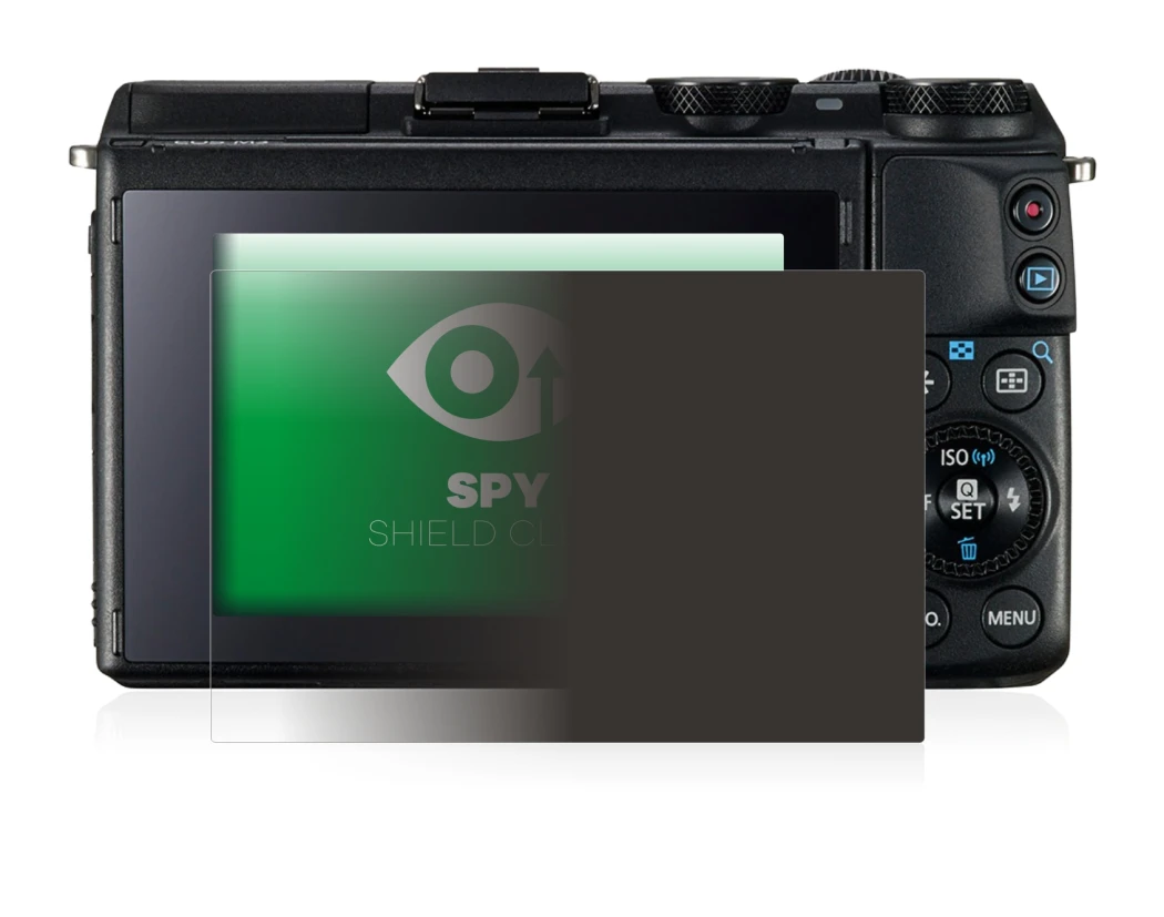 Image of the device Canon EOS M3 with a wide variety of screen protectors.