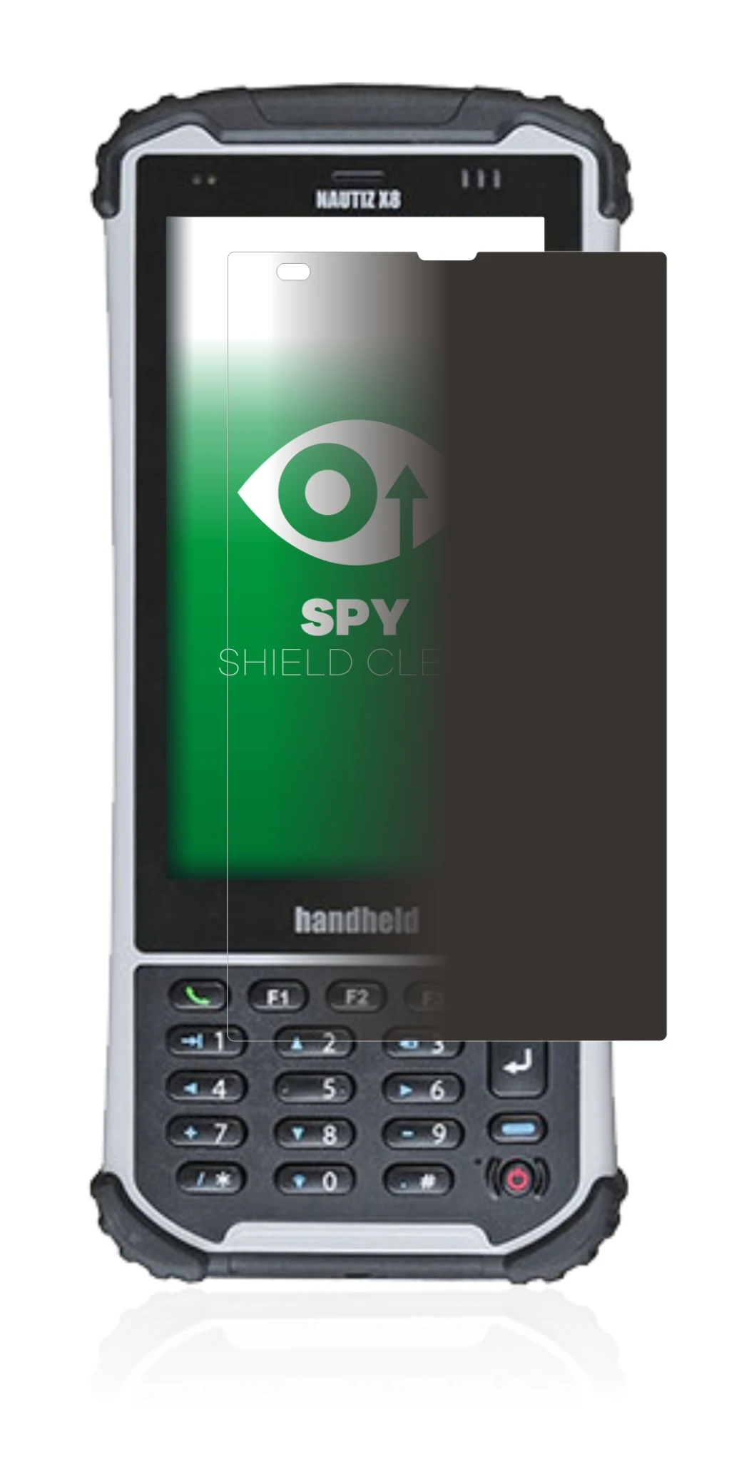 Image of the device Handheld Nautiz X8 with a wide variety of screen protectors.