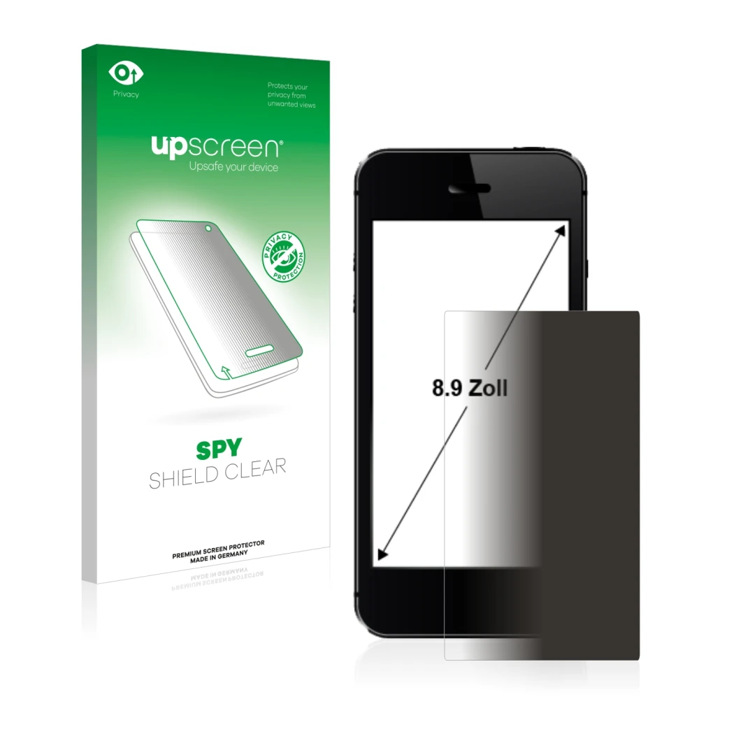 Front side of a product packaging with the brand logo upscreen. Next to it is the device shown with the corresponding screen p