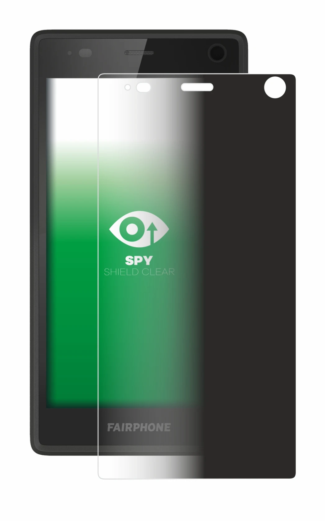 Image of the device Fairphone 2 with a wide variety of screen protectors.