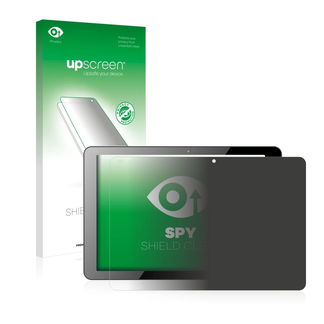 Front side of a product packaging with the brand logo upscreen. Next to it is the device Chuwi Hi12 shown with the correspondi