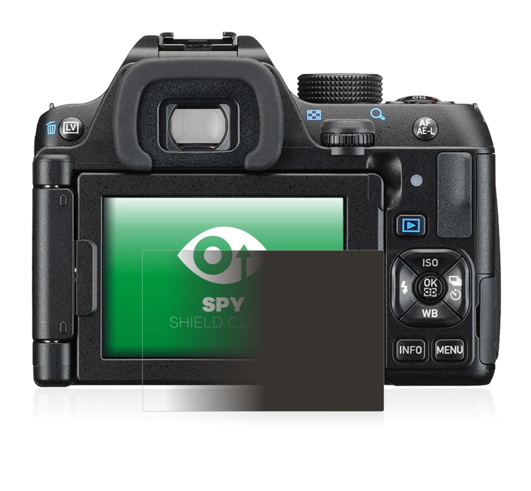 Image of the device Pentax K-70 with a wide variety of screen protectors.