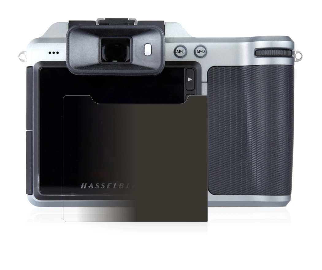 Image of the device Hasselblad X1D-50c with a wide variety of screen protectors.