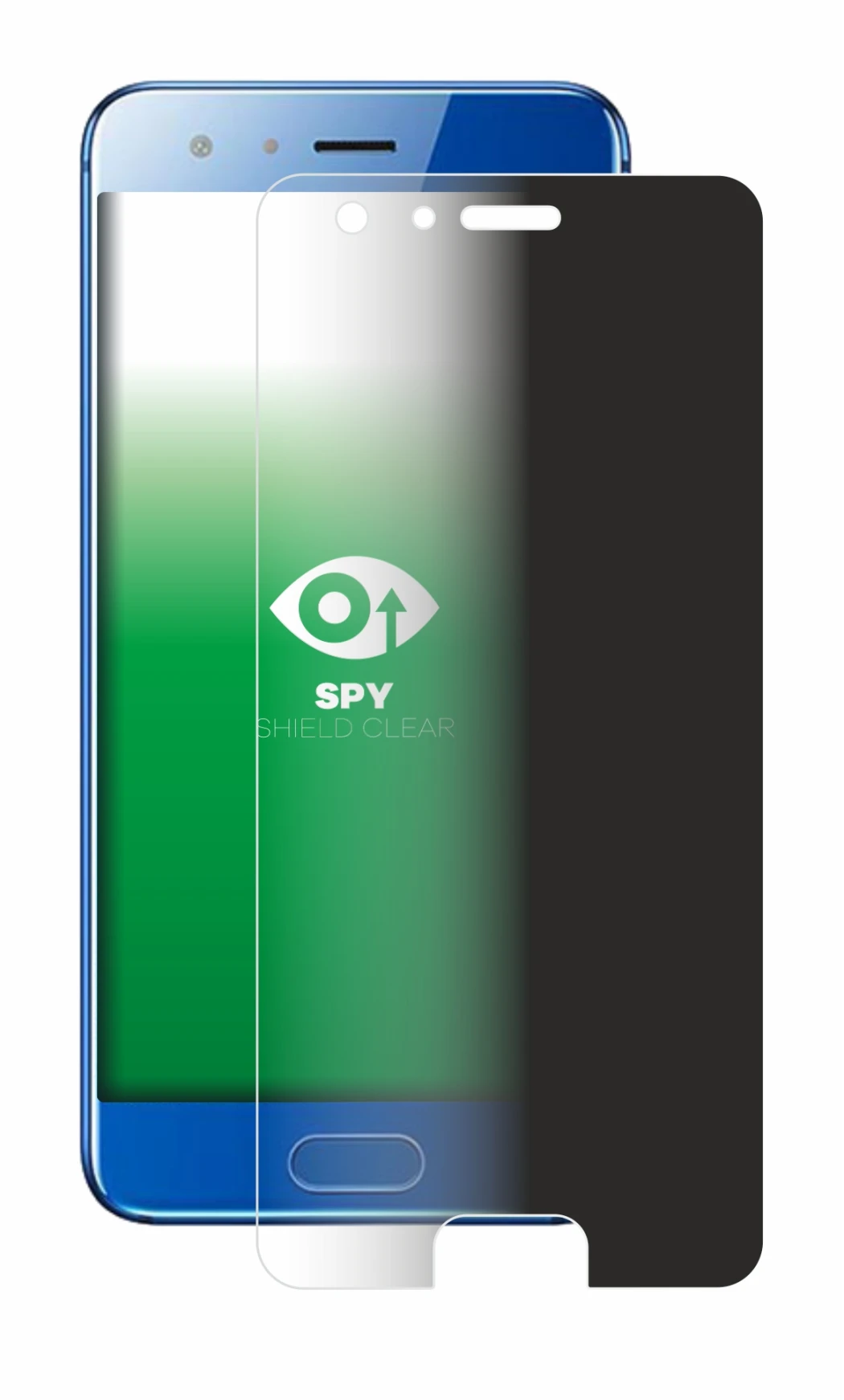 Image of the device Honor 9 with a wide variety of screen protectors.