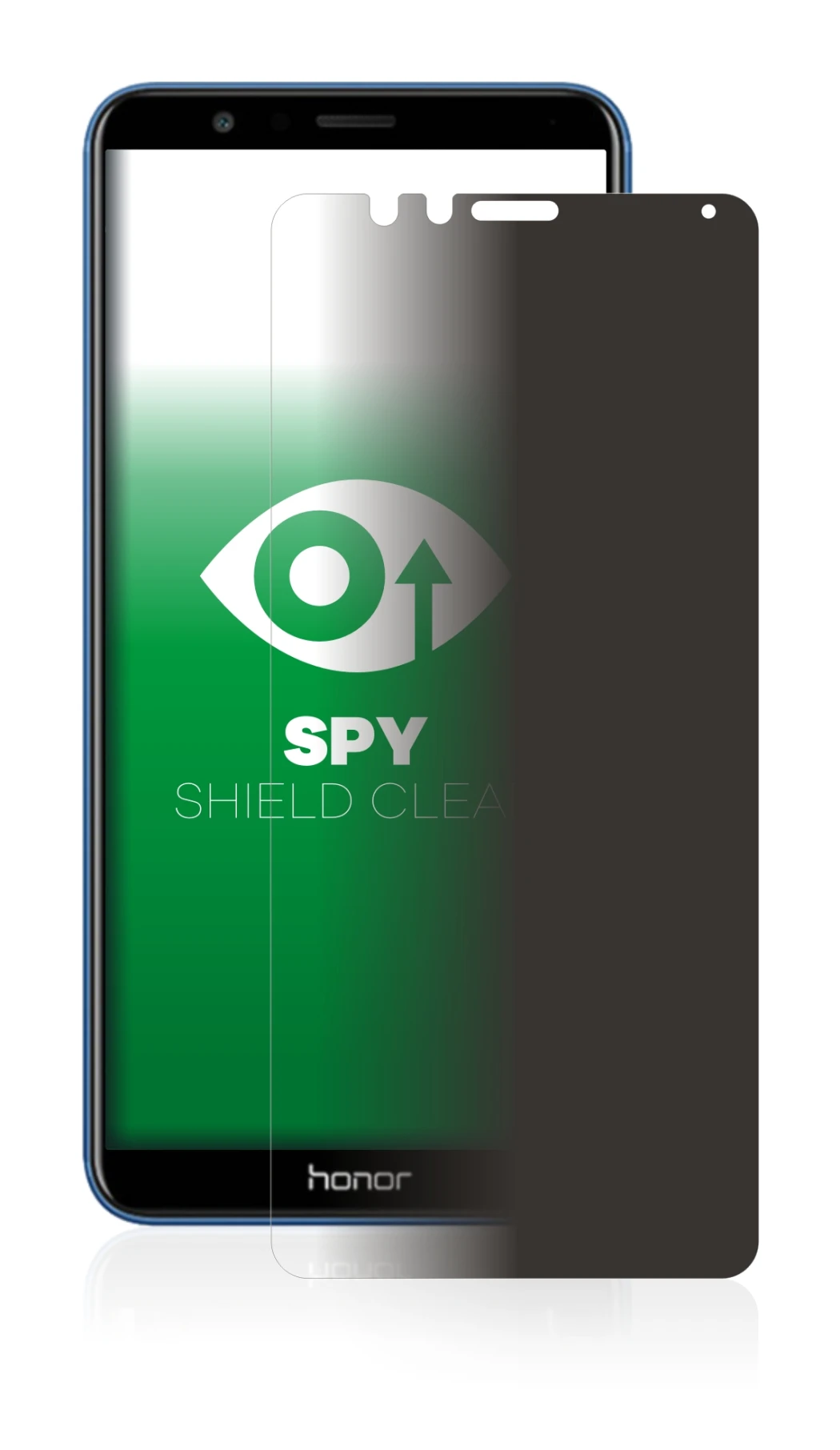 Image of the device Honor 7X with a wide variety of screen protectors.