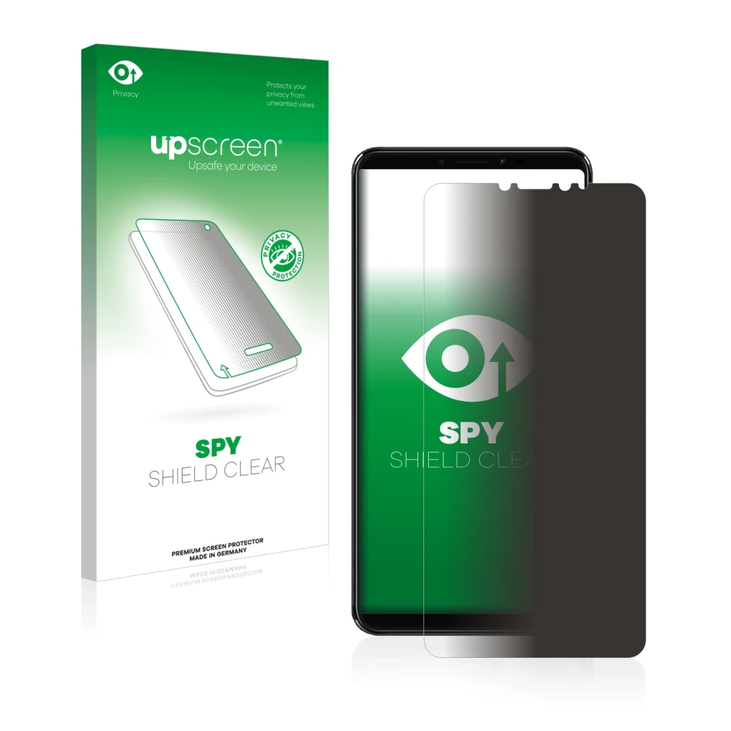 Front side of a product packaging with the brand logo upscreen. Next to it is the device Xiaomi Mi Max 3 shown with the corres
