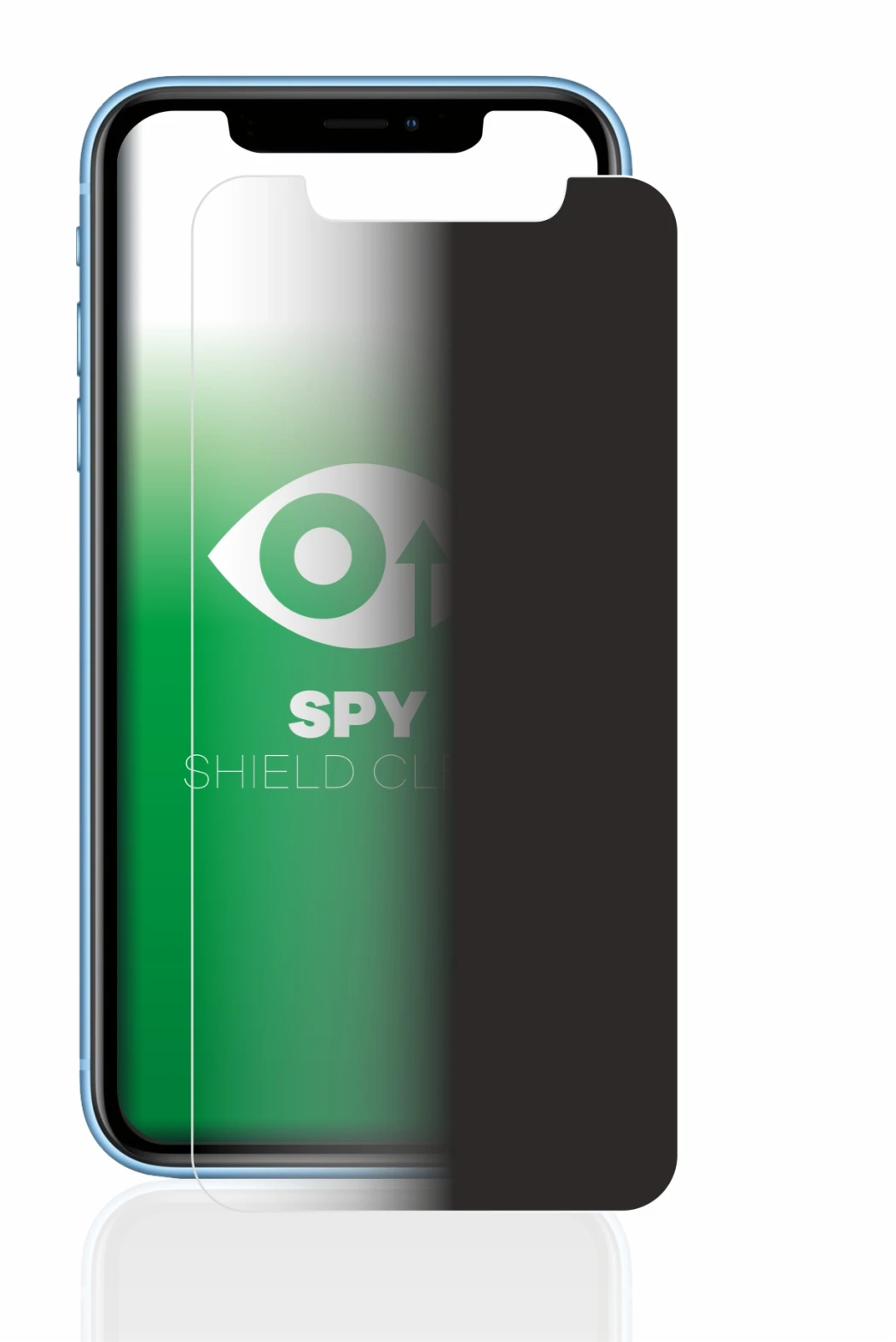 Image of the device Apple iPhone XR with a wide variety of screen protectors.