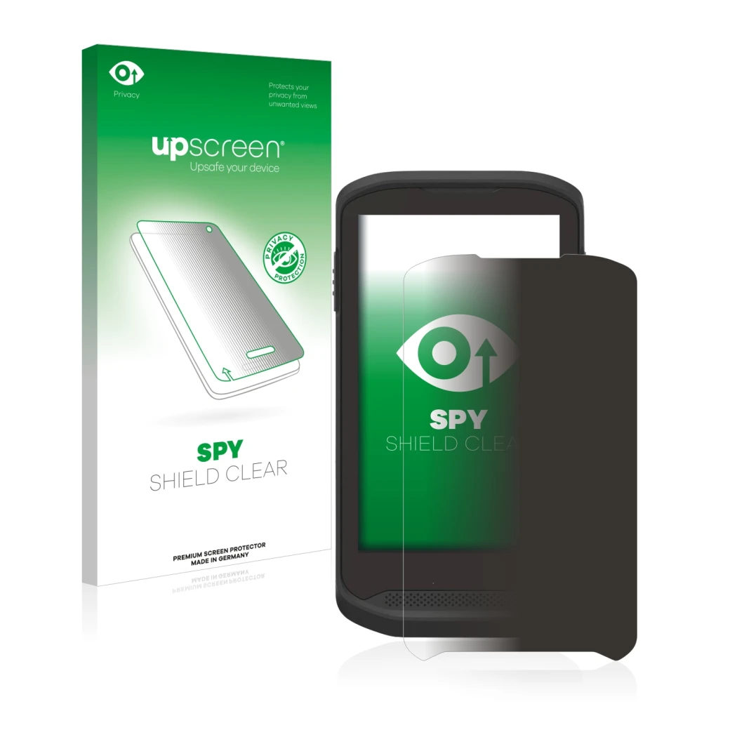 Front side of a product packaging with the brand logo upscreen. Next to it is the device Zebra TC20 Touch shown with the corre