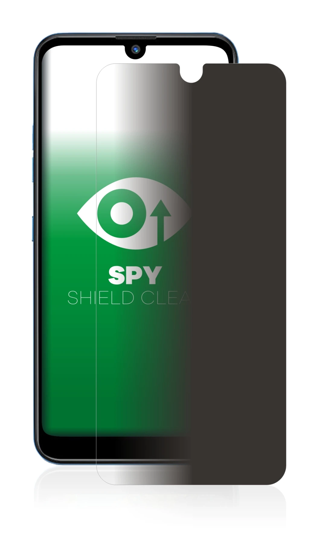 Image of the device LG Q60 with a wide variety of screen protectors.