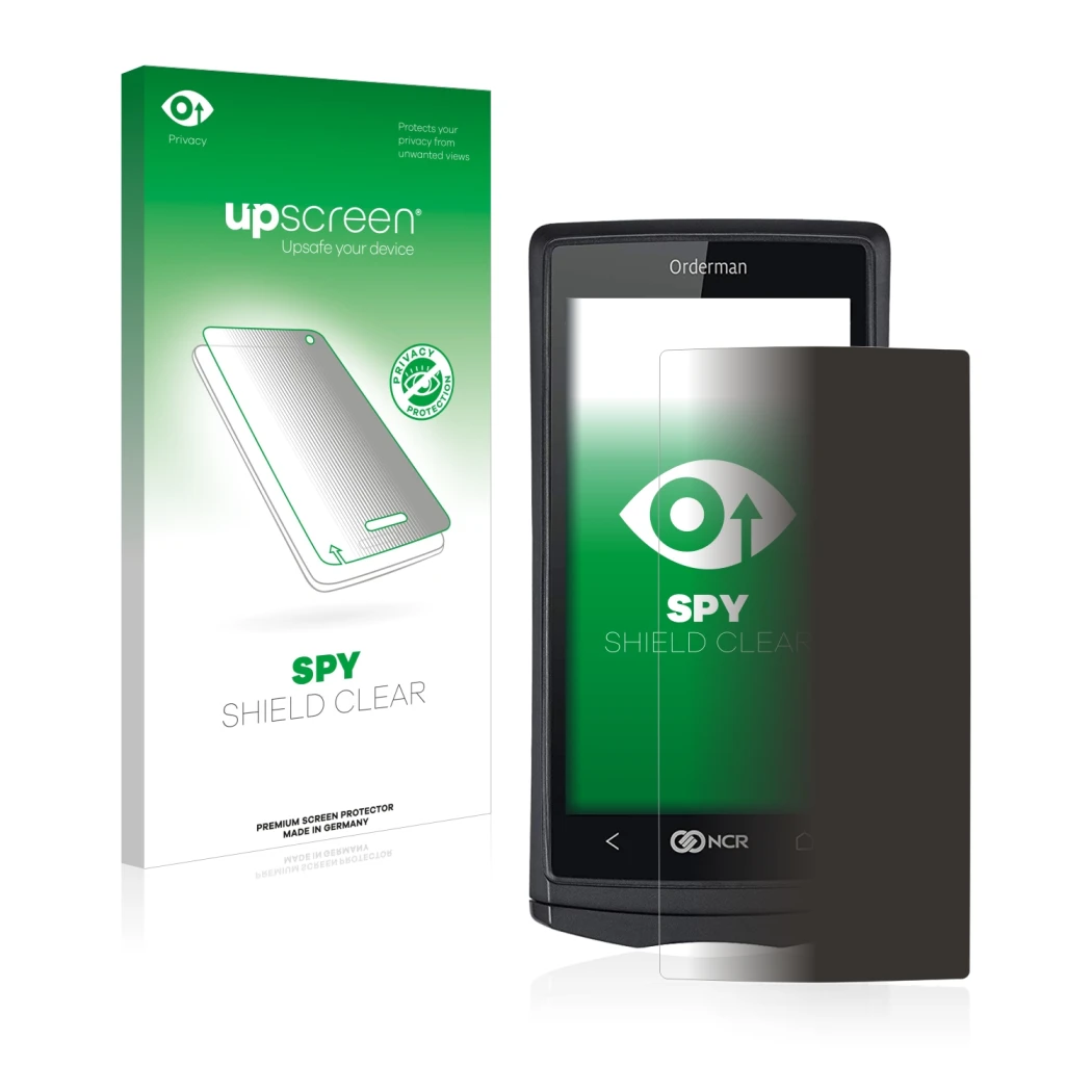 Front side of a product packaging with the brand logo upscreen. Next to it is the device Orderman 5 shown with the correspondi