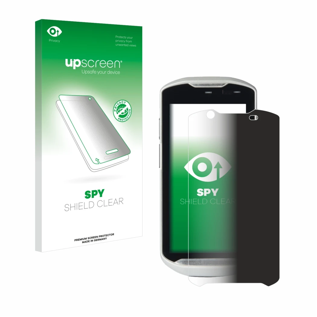 Front side of a product packaging with the brand logo upscreen. Next to it is the device Zebra TC52-HC shown with the correspo