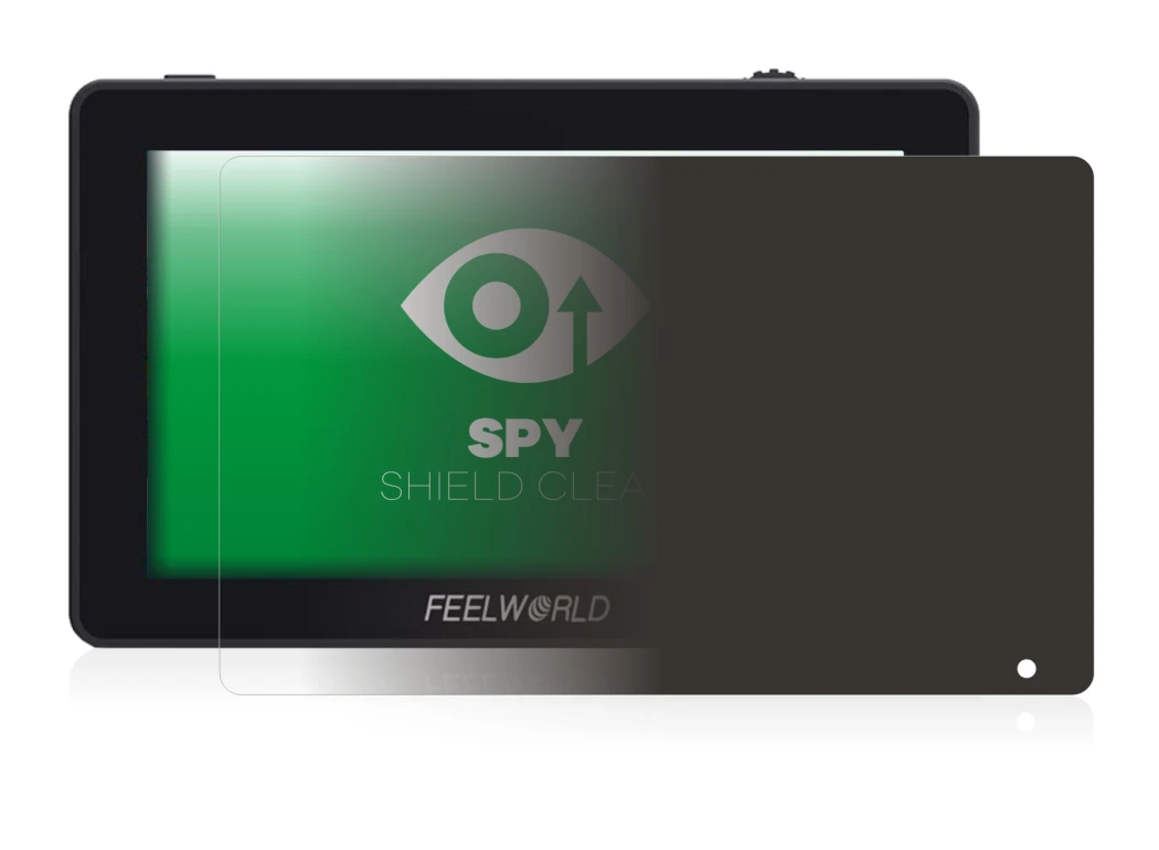 Image of the device Feelworld F6 Plus with a wide variety of screen protectors.