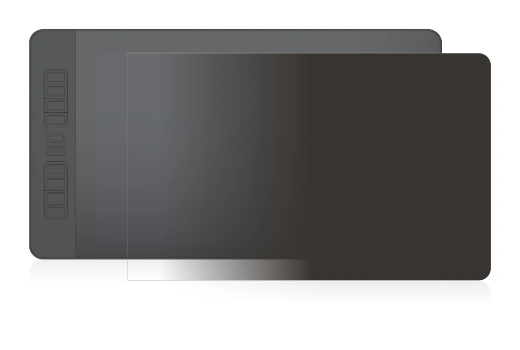 Image of the device Gaomon PD1560 with a wide variety of screen protectors.