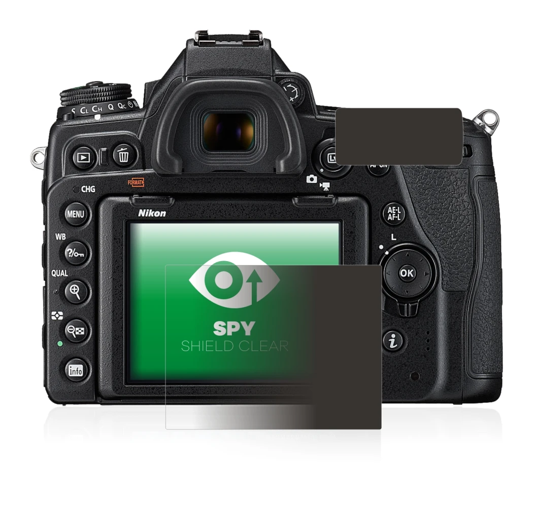 Image of the device Nikon D780 with a wide variety of screen protectors.