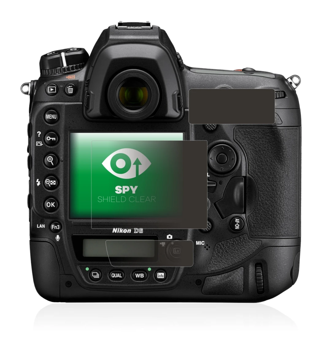 Image of the device Nikon D6 with a wide variety of screen protectors.