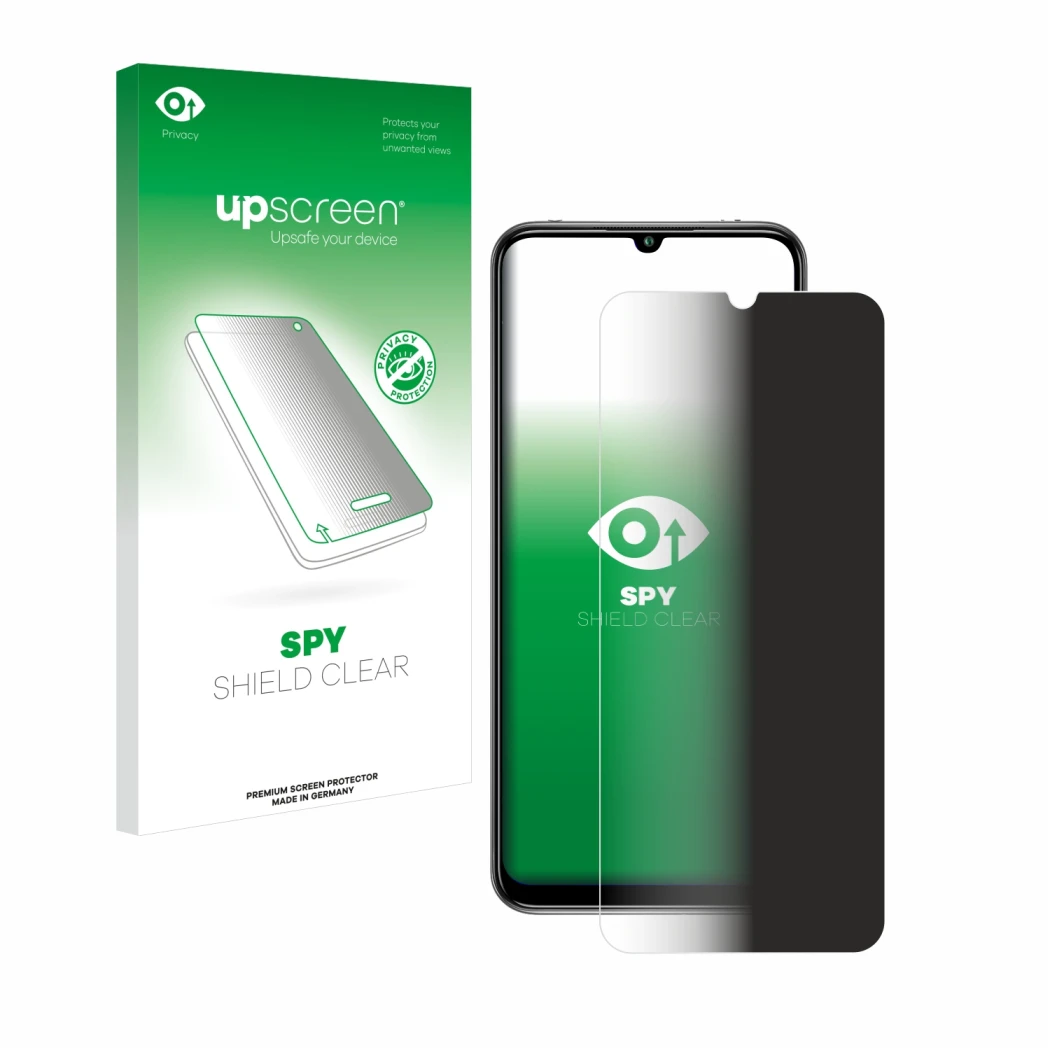 Front side of a product packaging with the brand logo upscreen. Next to it is the device Xiaomi Mi 10 Lite shown with the corr