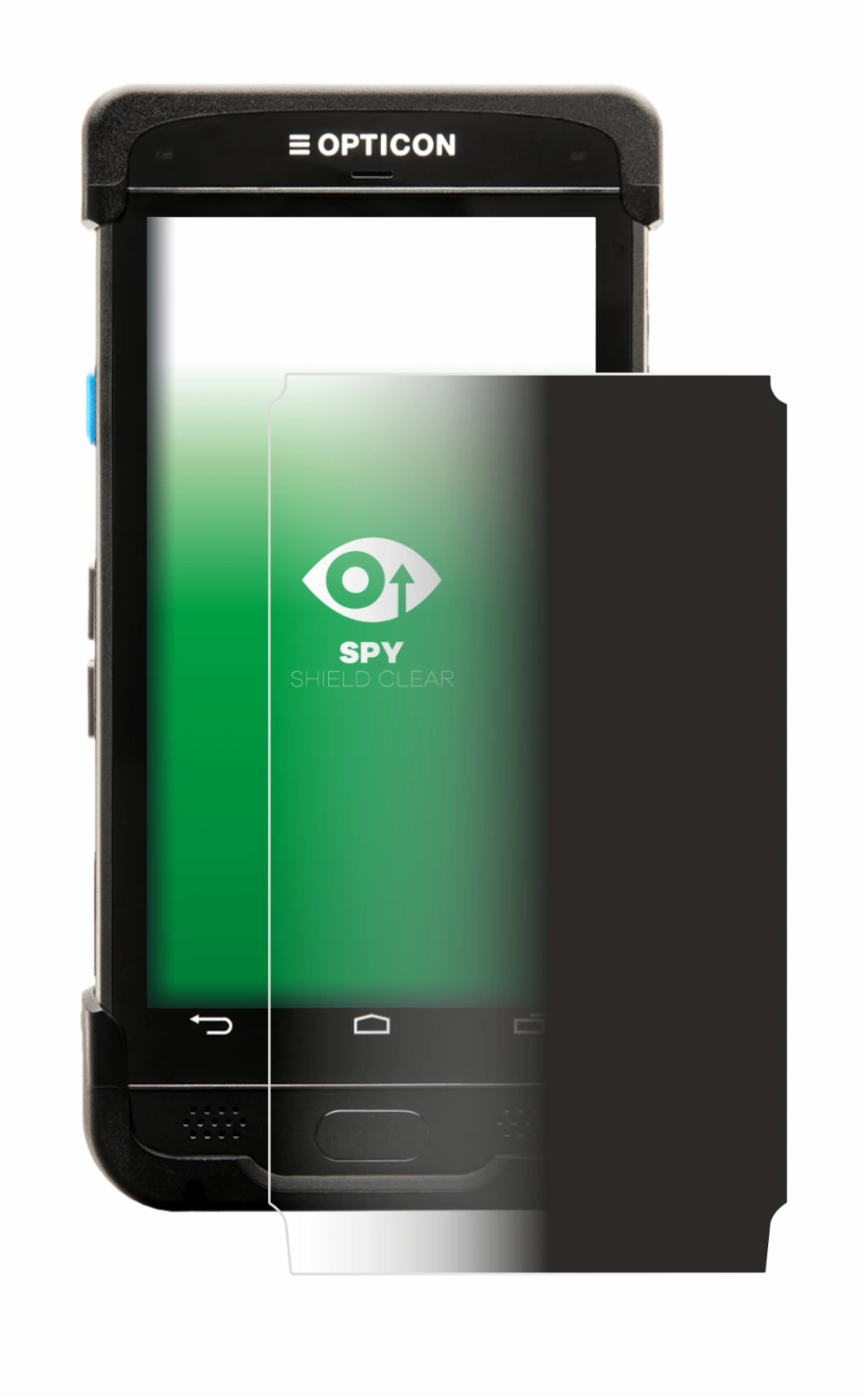 Image of the device Opticon H-31 with a wide variety of screen protectors.
