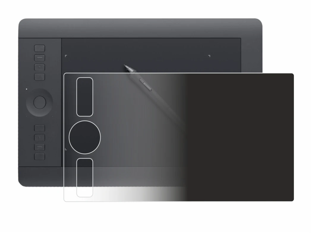 Image of the device Wacom Intuos Pro S PTH-460 with a wide variety of screen protectors.