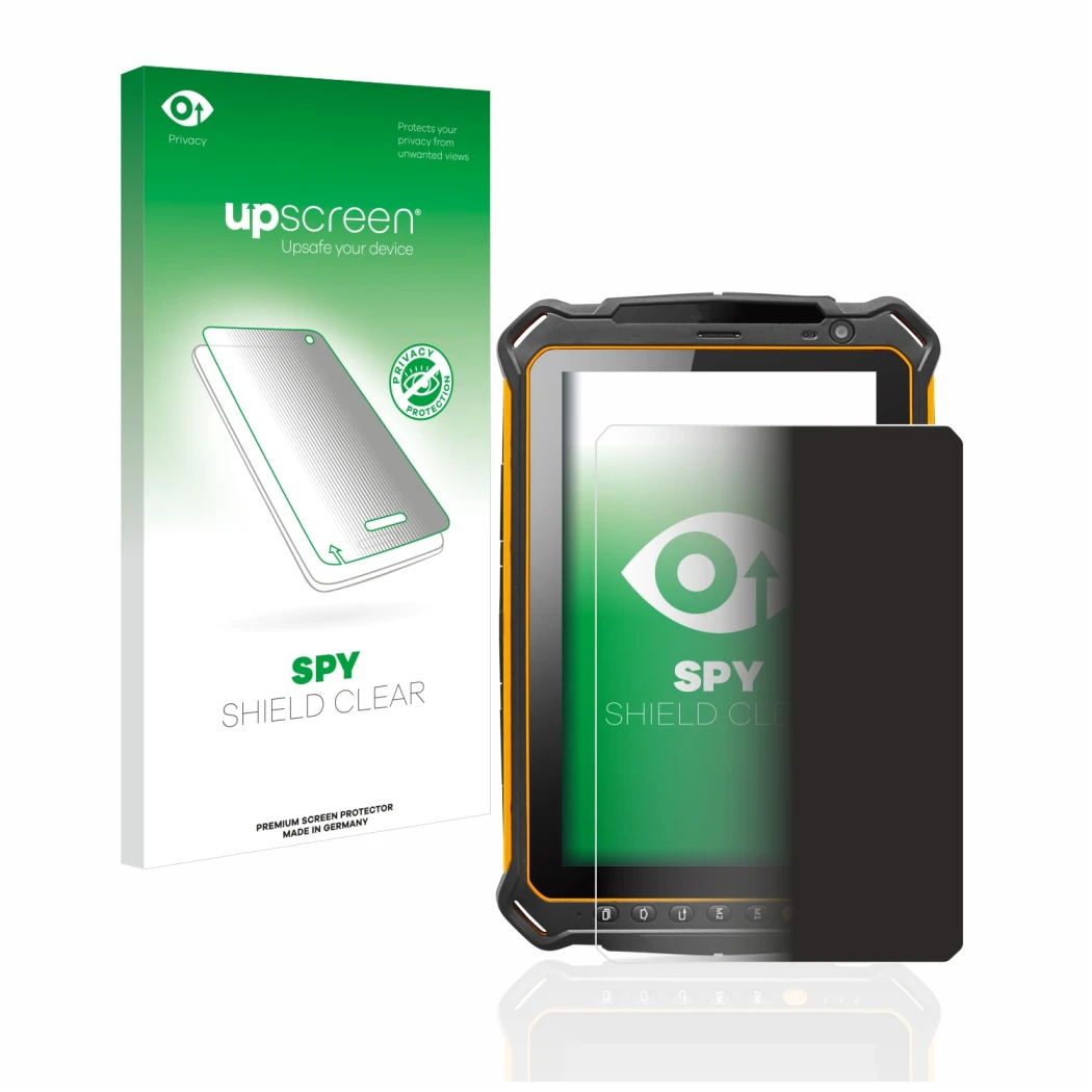 Front side of a product packaging with the brand logo upscreen. Next to it is the device i.safe MOBILE IS930.2 shown with the