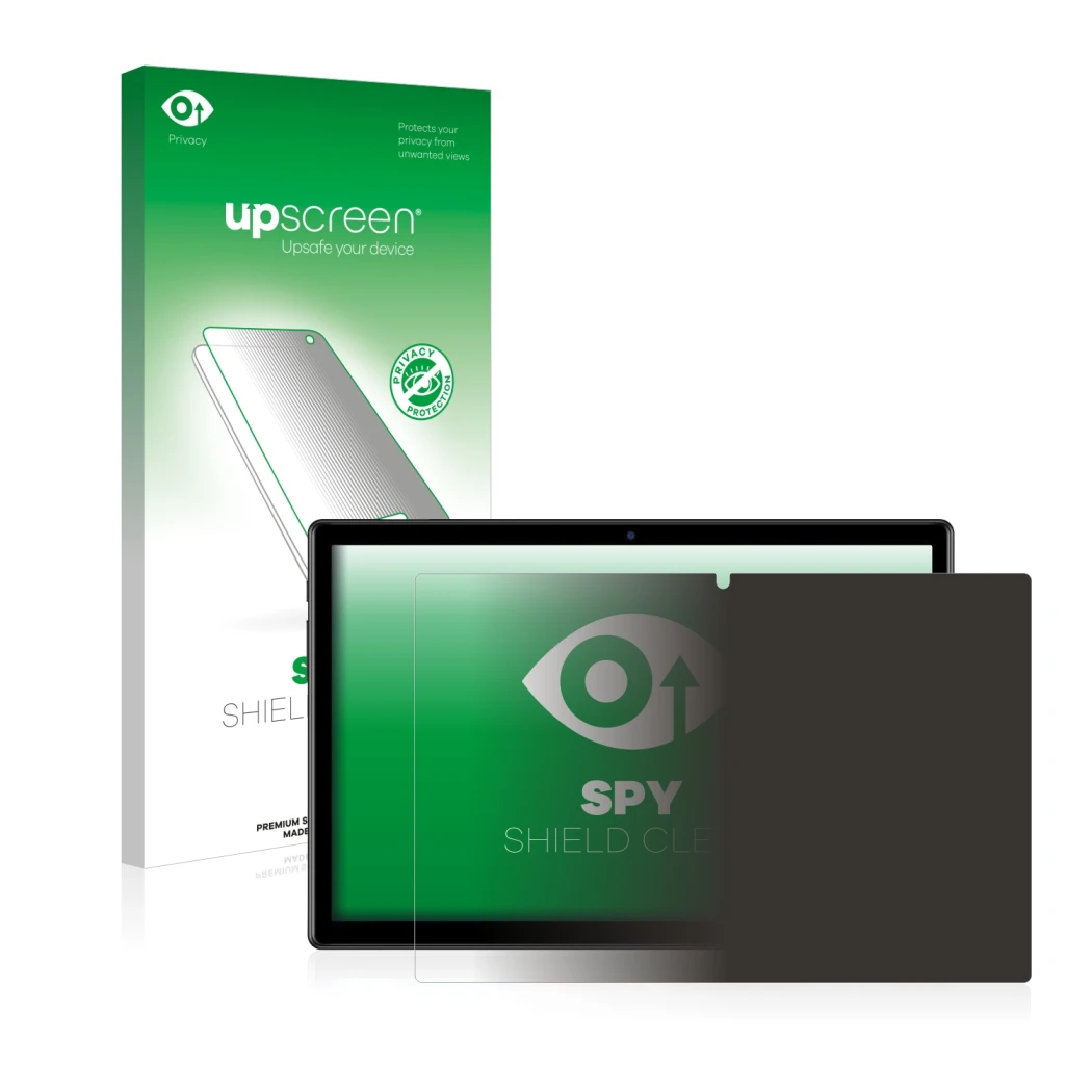Front side of a product packaging with the brand logo upscreen. Next to it is the device Teclast M40 (Landscape) shown with th