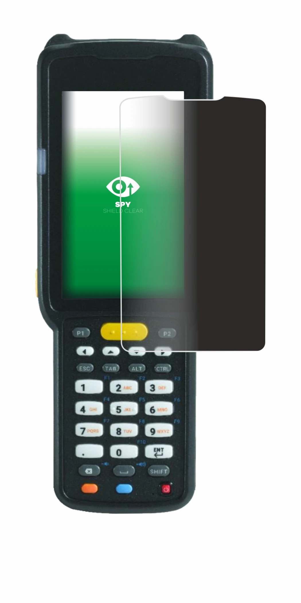 Image of the device Zebra MC3300X with a wide variety of screen protectors.