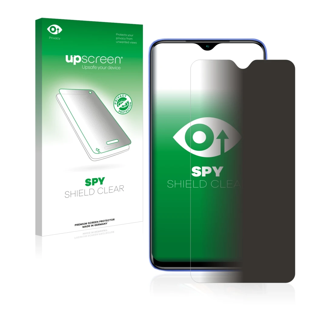 Front side of a product packaging with the brand logo upscreen. Next to it is the device Xiaomi Redmi 9T shown with the corres