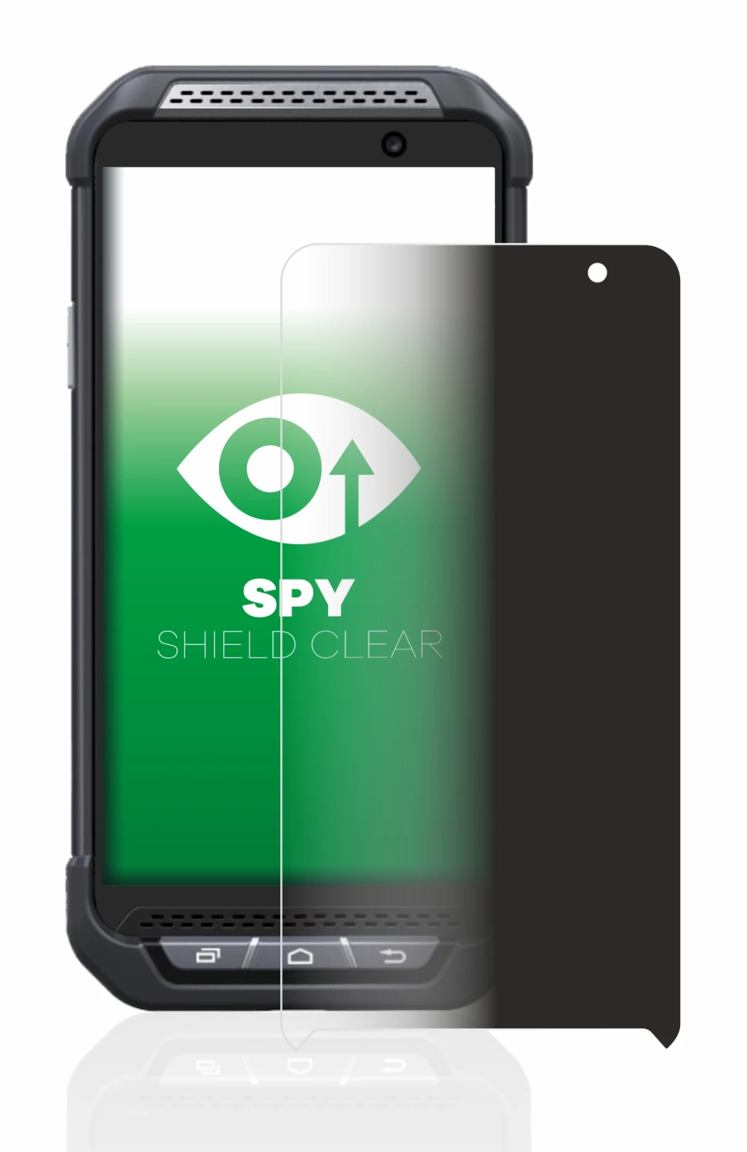 Image of the device Point Mobile PM85 with a wide variety of screen protectors.