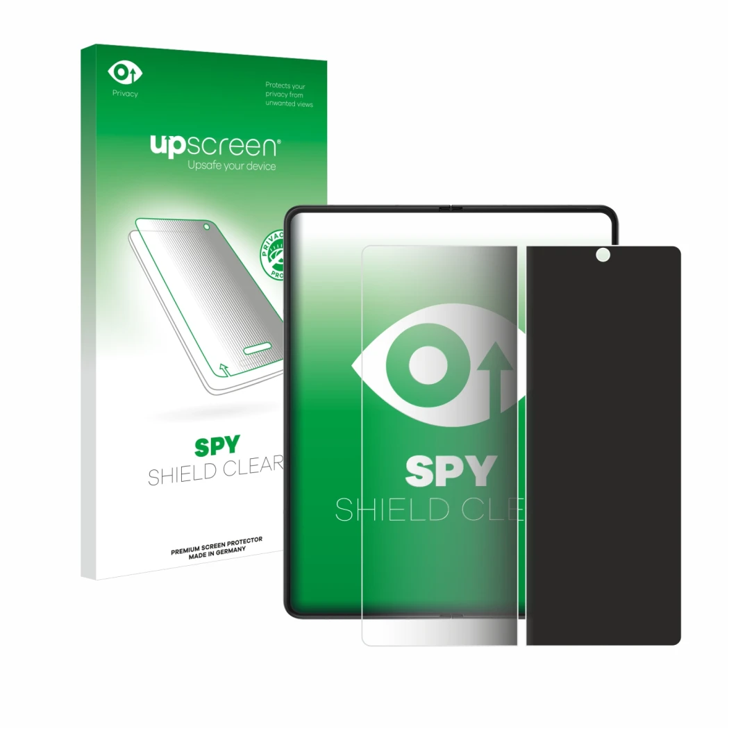 Front side of a product packaging with the brand logo upscreen. Next to it is the device Samsung Galaxy Z Fold 3 5G (Inner dis