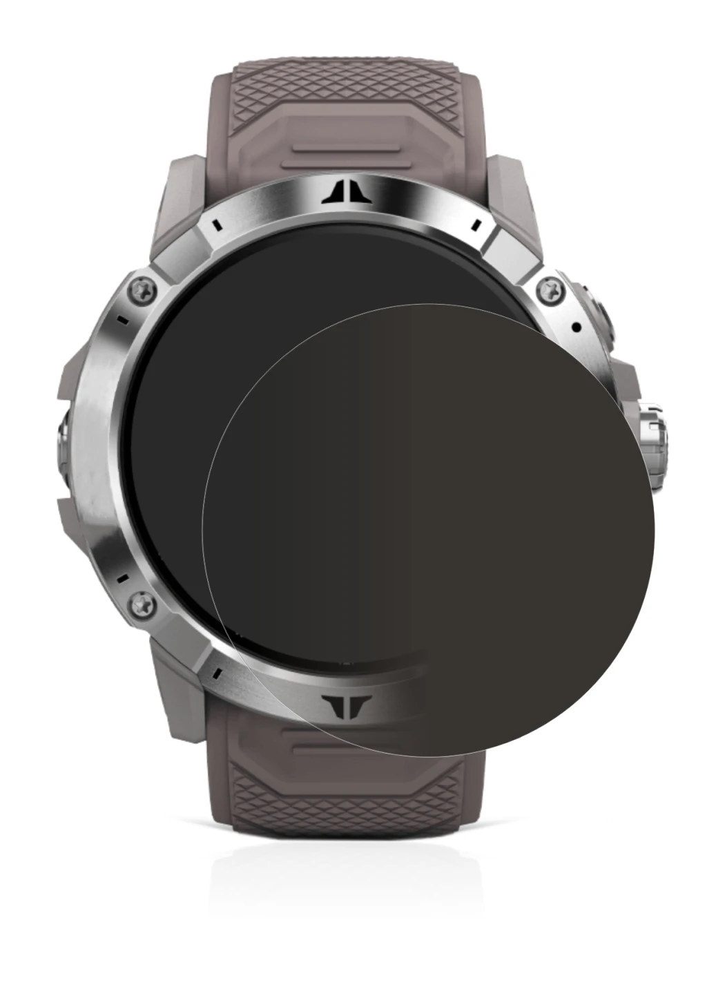 Image of the device Coros Vertix 2 with a wide variety of screen protectors.