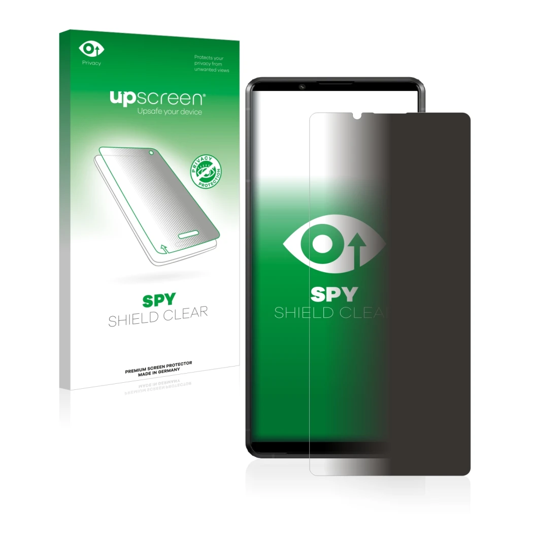 Front side of a product packaging with the brand logo upscreen. Next to it is the device Sony Xperia Pro-I shown with the corr