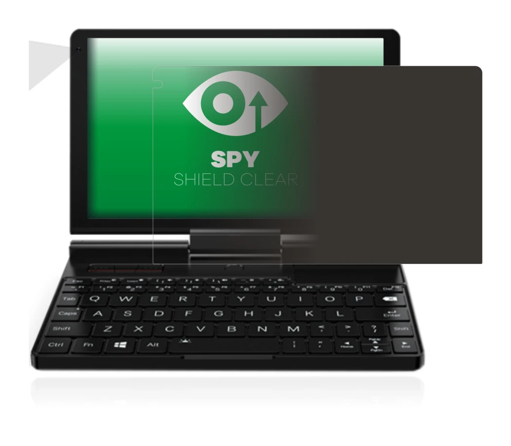 Image of the device GPD Pocket 3 with a wide variety of screen protectors.