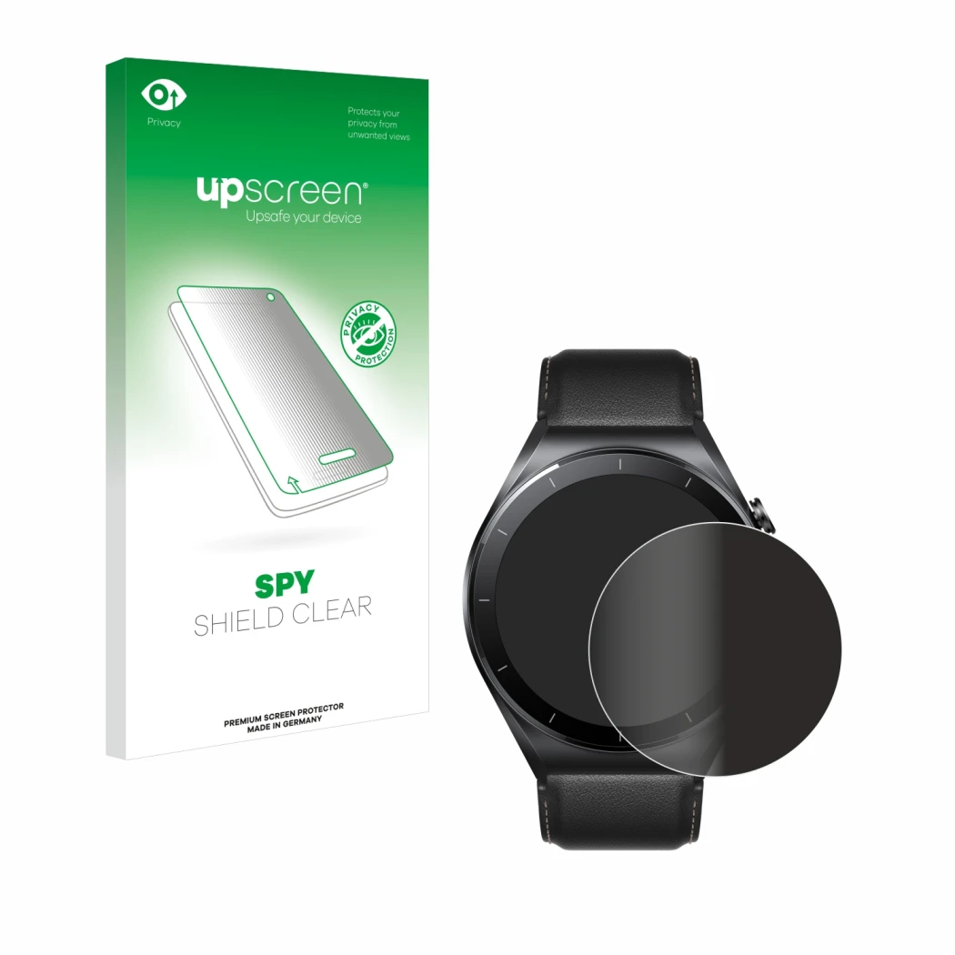 Front side of a product packaging with the brand logo upscreen. Next to it is the device Xiaomi Watch S1 shown with the corres