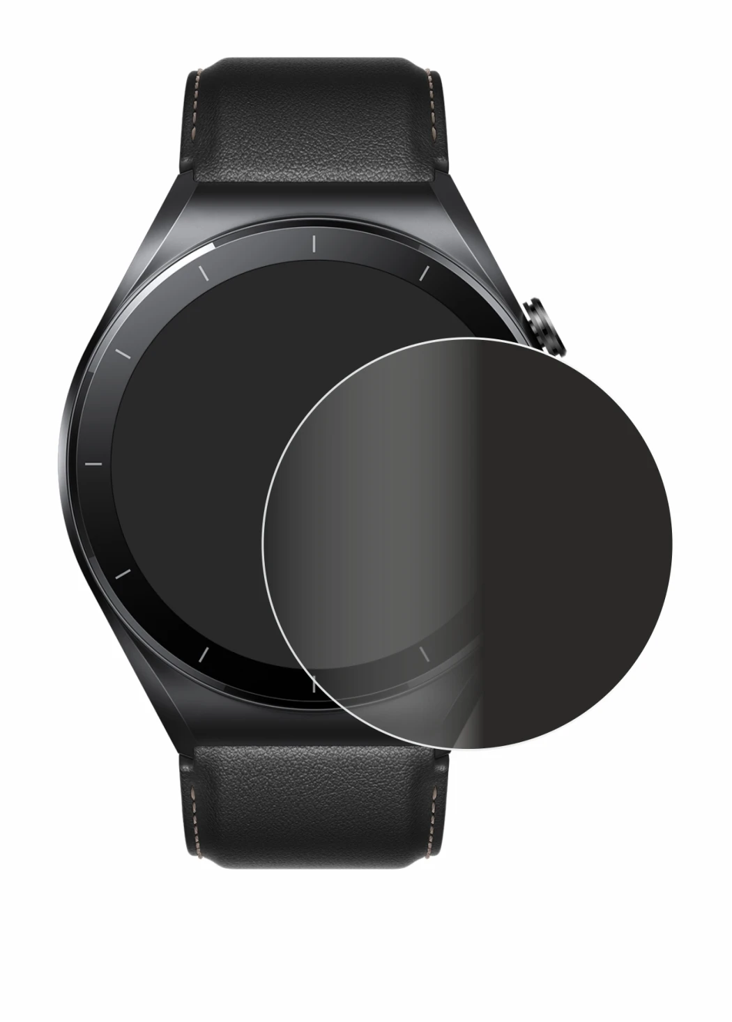 Image of the device Xiaomi Watch S1 with a wide variety of screen protectors.