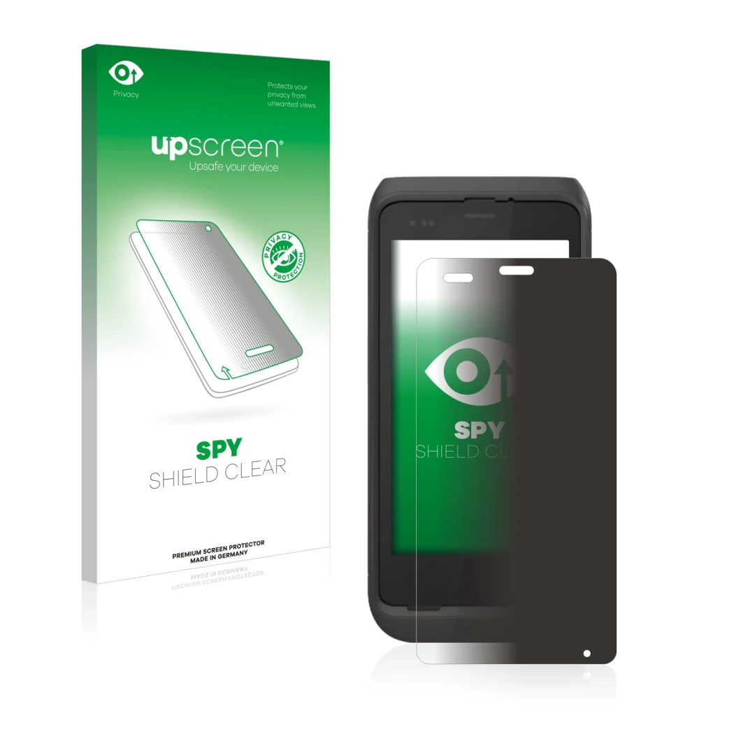 Front side of a product packaging with the brand logo upscreen. Next to it is the device Honeywell CT45 XP shown with the corr