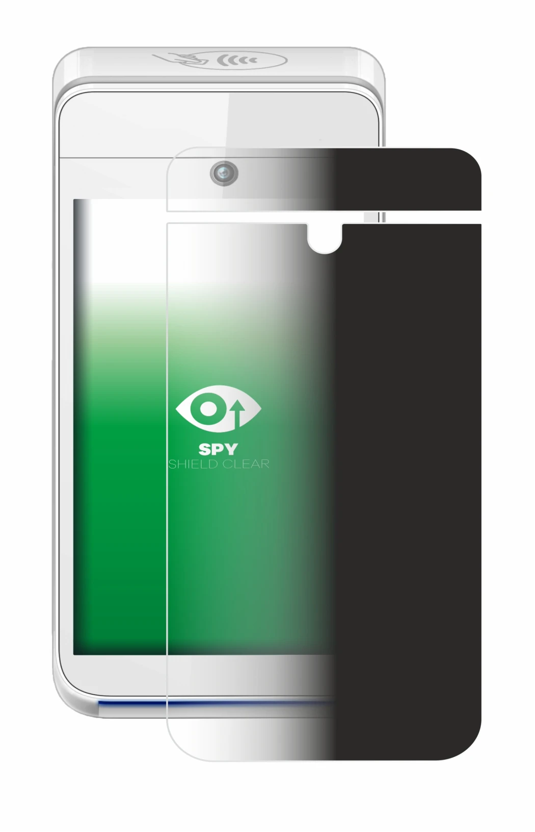 Image of the device Pax A920 with a wide variety of screen protectors.