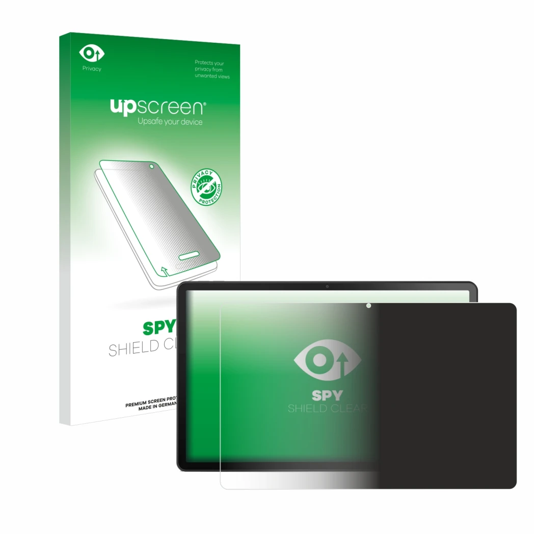 Front side of a product packaging with the brand logo upscreen. Next to it is the device Lenovo Tab M10 Plus (3th Gen.) shown