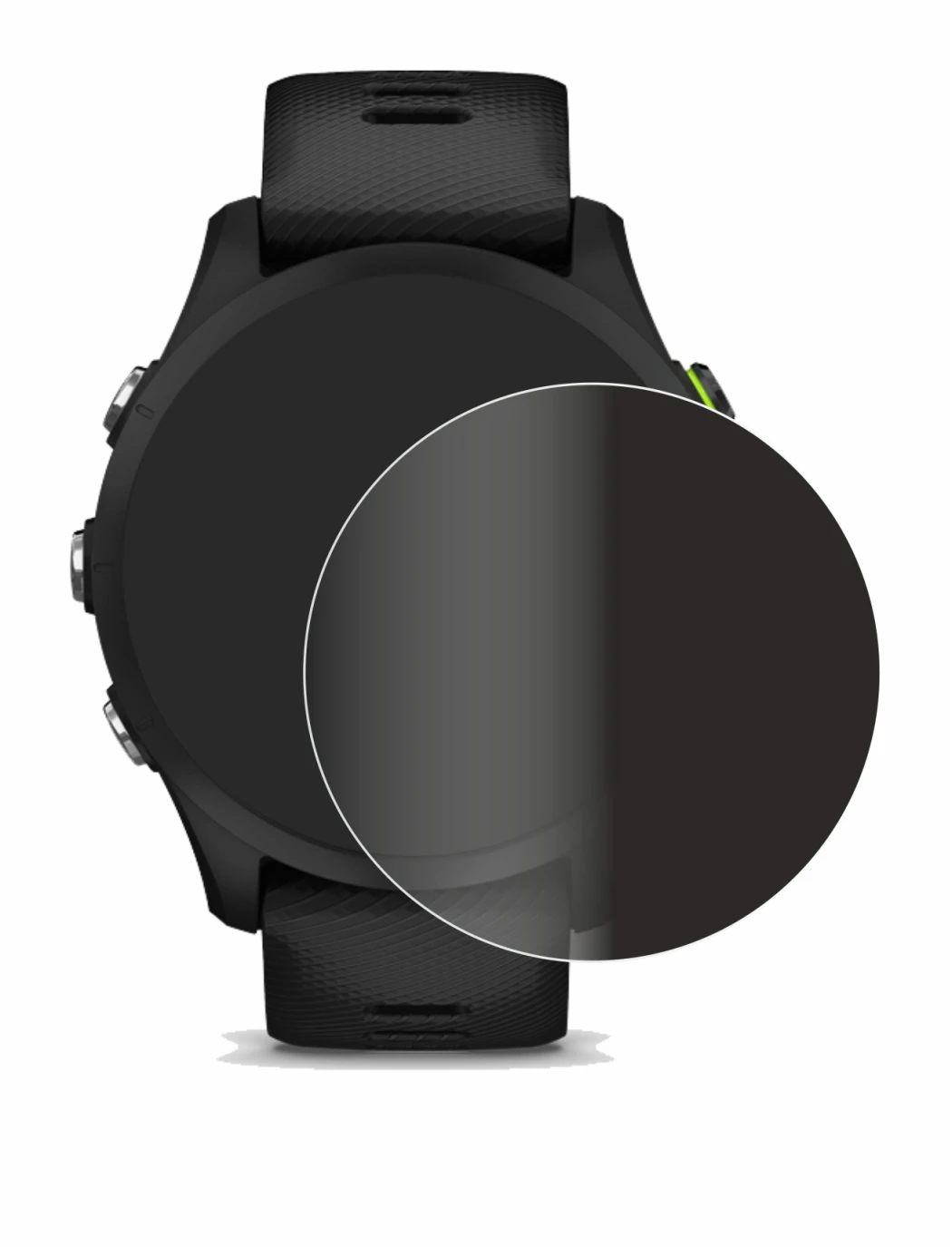 Image of the device Garmin Forerunner 255 with a wide variety of screen protectors.