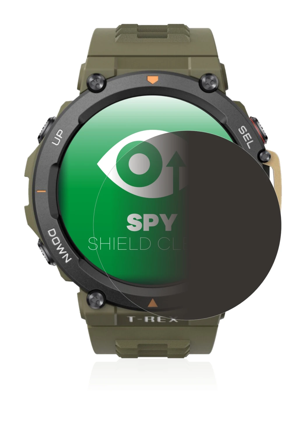 Image of the device Huami Amazfit T-Rex 2 with a wide variety of screen protectors.