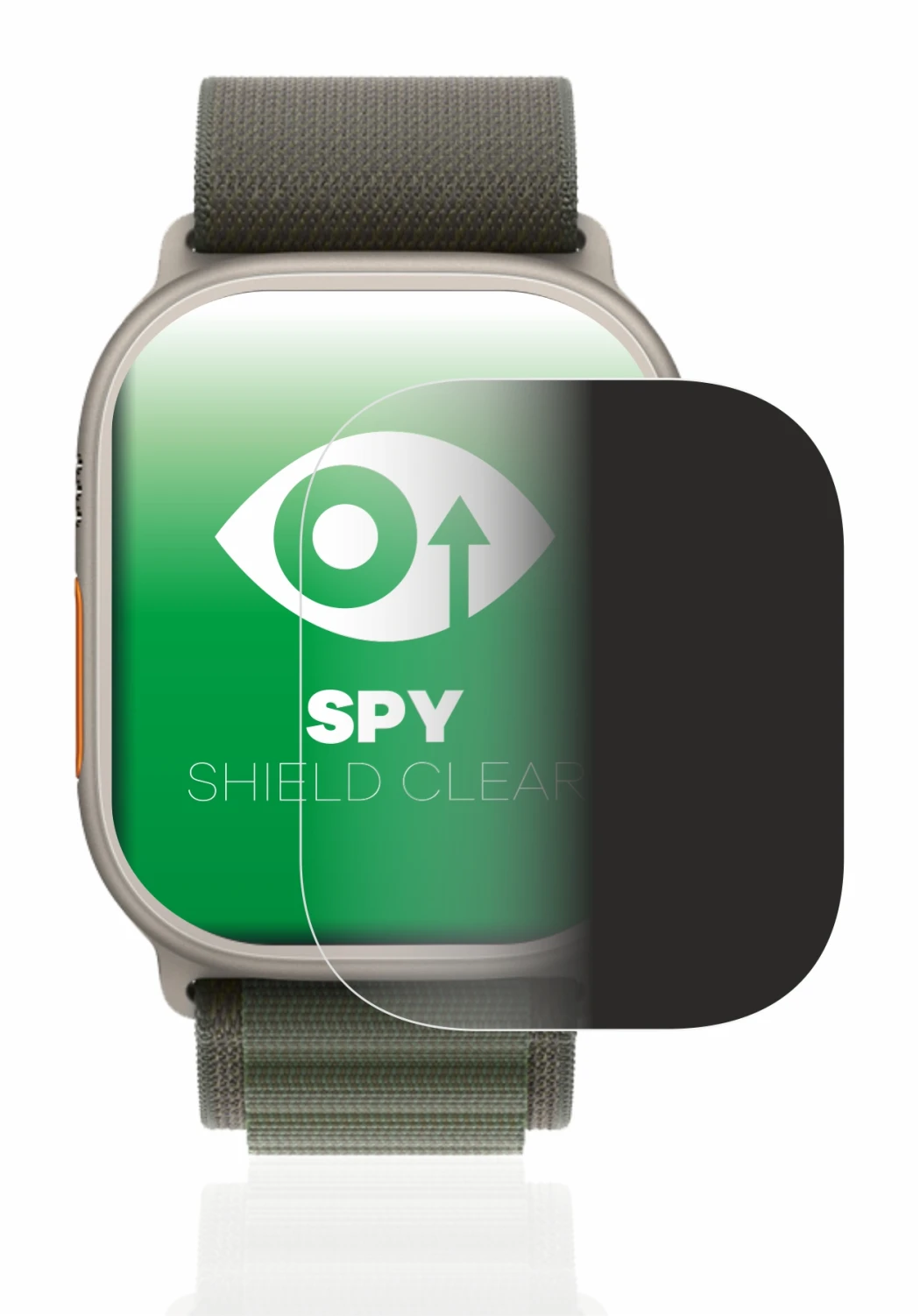 Image of the device Apple Watch Ultra (49 mm) with a wide variety of screen protectors.