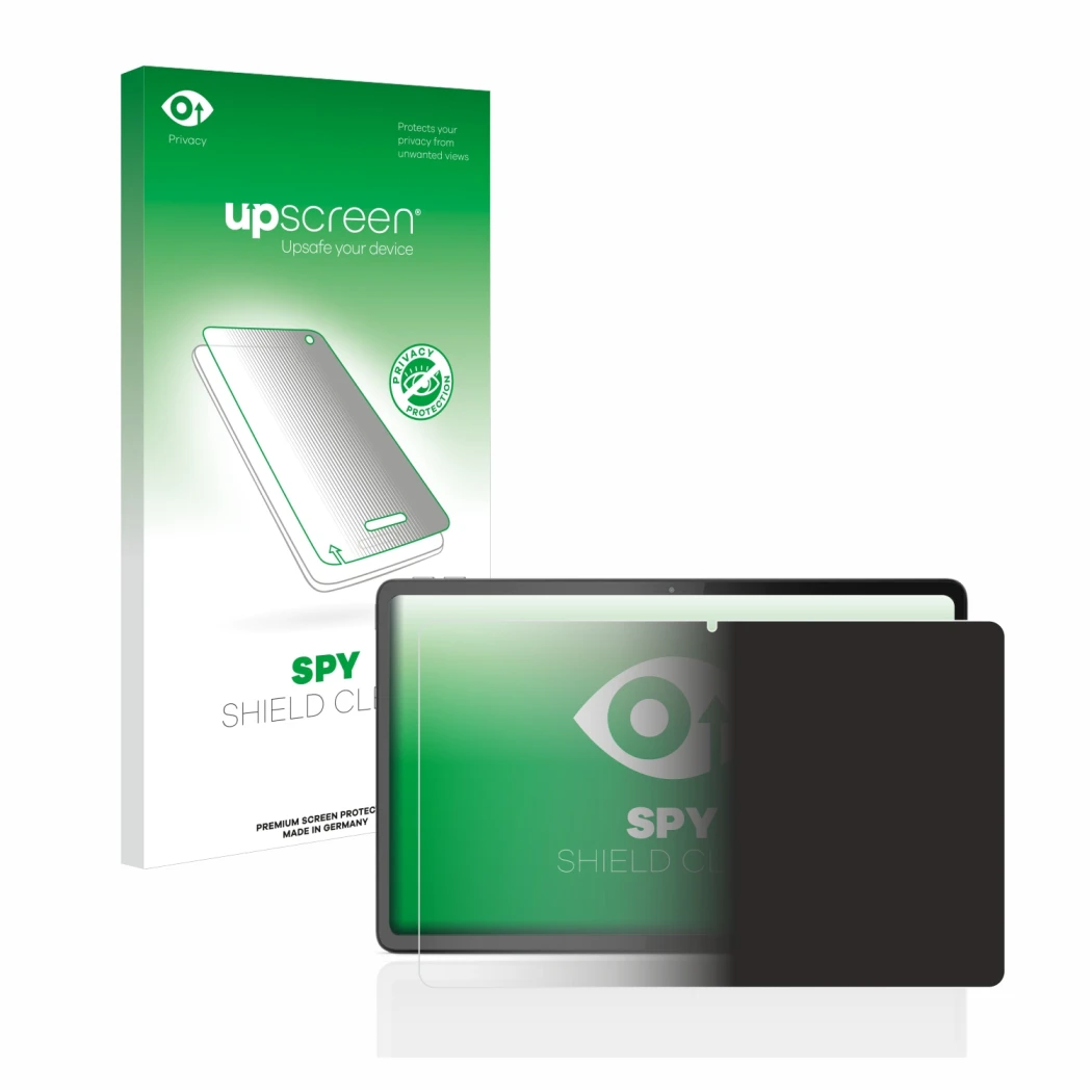 Front side of a product packaging with the brand logo upscreen. Next to it is the device Lenovo Tab P11 Gen 2 shown with the c