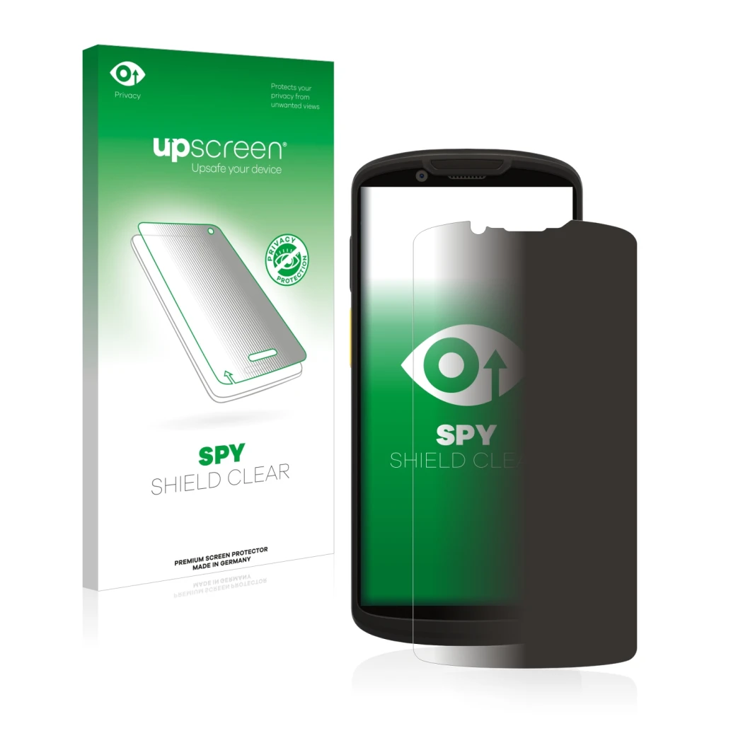 Front side of a product packaging with the brand logo upscreen. Next to it is the device Zebra TC58 shown with the correspondi