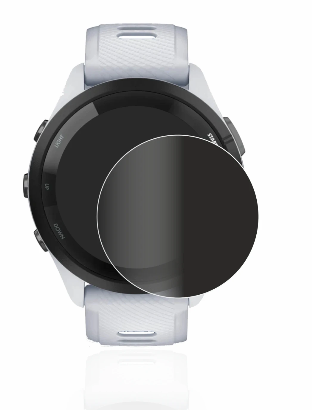 Image of the device Garmin Forerunner 265 (46 mm) with a wide variety of screen protectors.