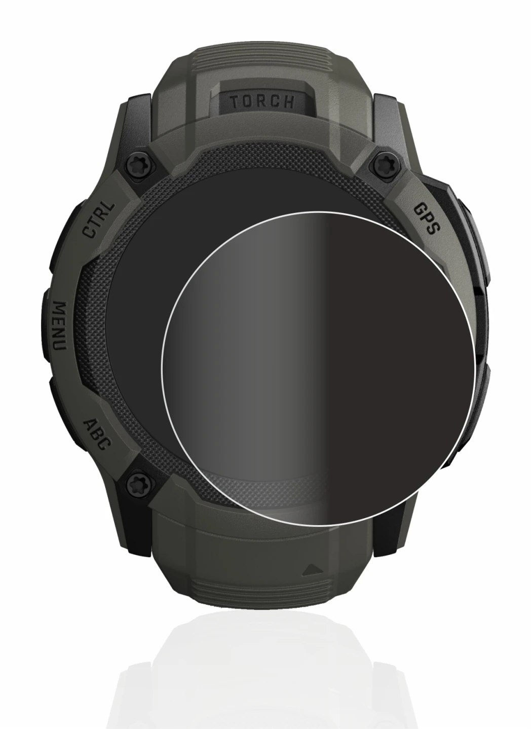 Image of the device Garmin Instinct 2X Solar with a wide variety of screen protectors.
