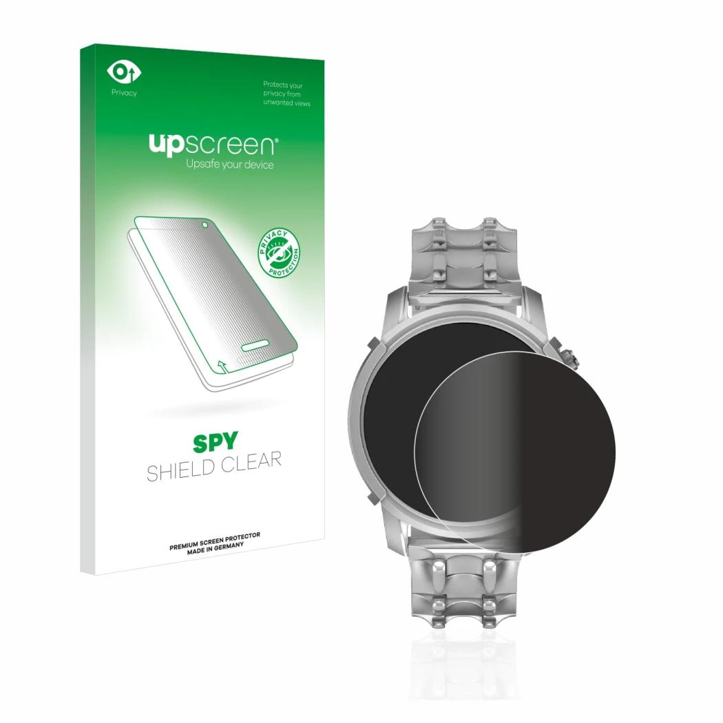 Front side of a product packaging with the brand logo upscreen. Next to it is the device Diesel Griffed (45,5 mm) shown with t