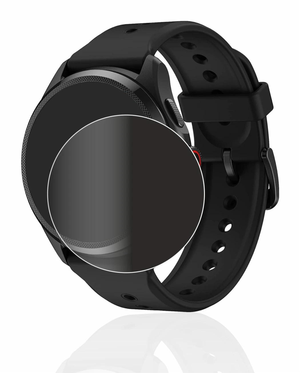 Image of the device Mobvoi TicWatch Pro 5 with a wide variety of screen protectors.