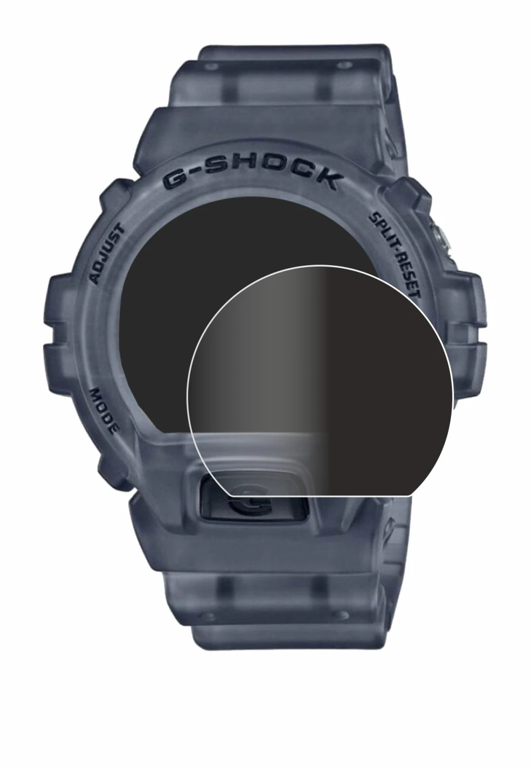 Image of the device Casio G-Shock DW-6900 with a wide variety of screen protectors.