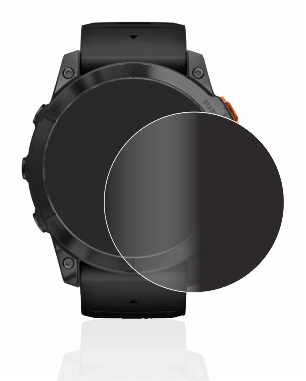 Image of the device Garmin Fenix 7X Pro Solar (51 mm) with a wide variety of screen protectors.