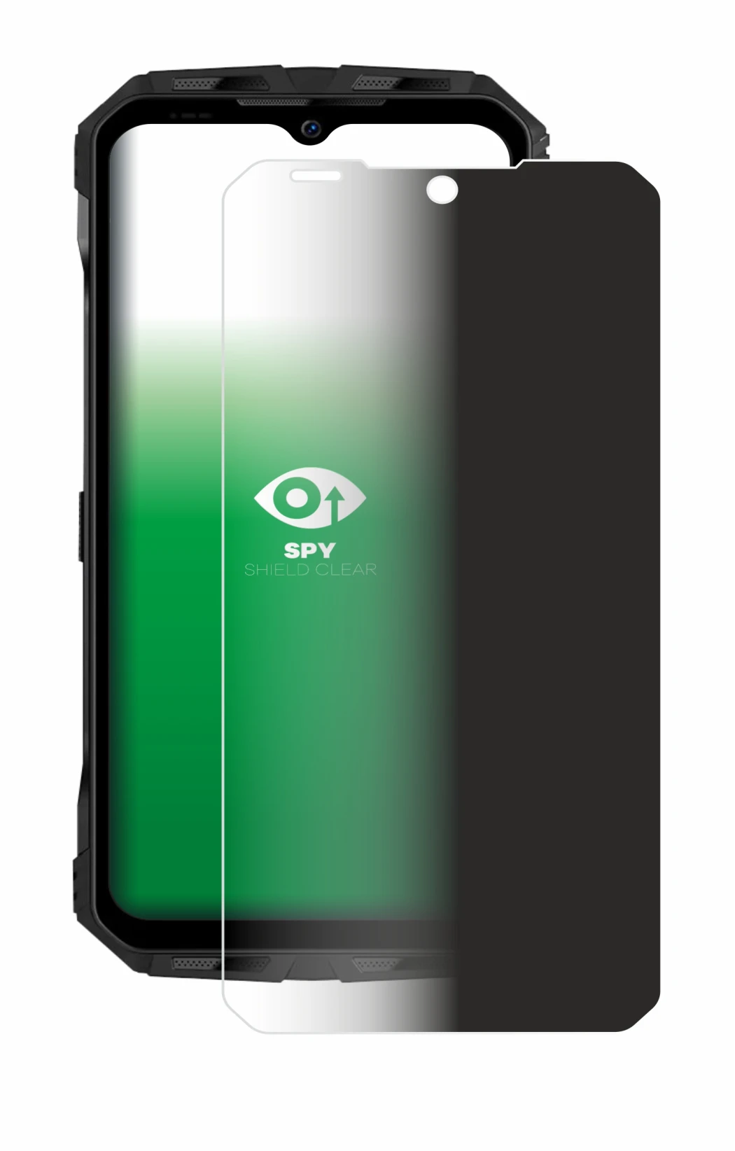 Image of the device Doogee V30 with a wide variety of screen protectors.