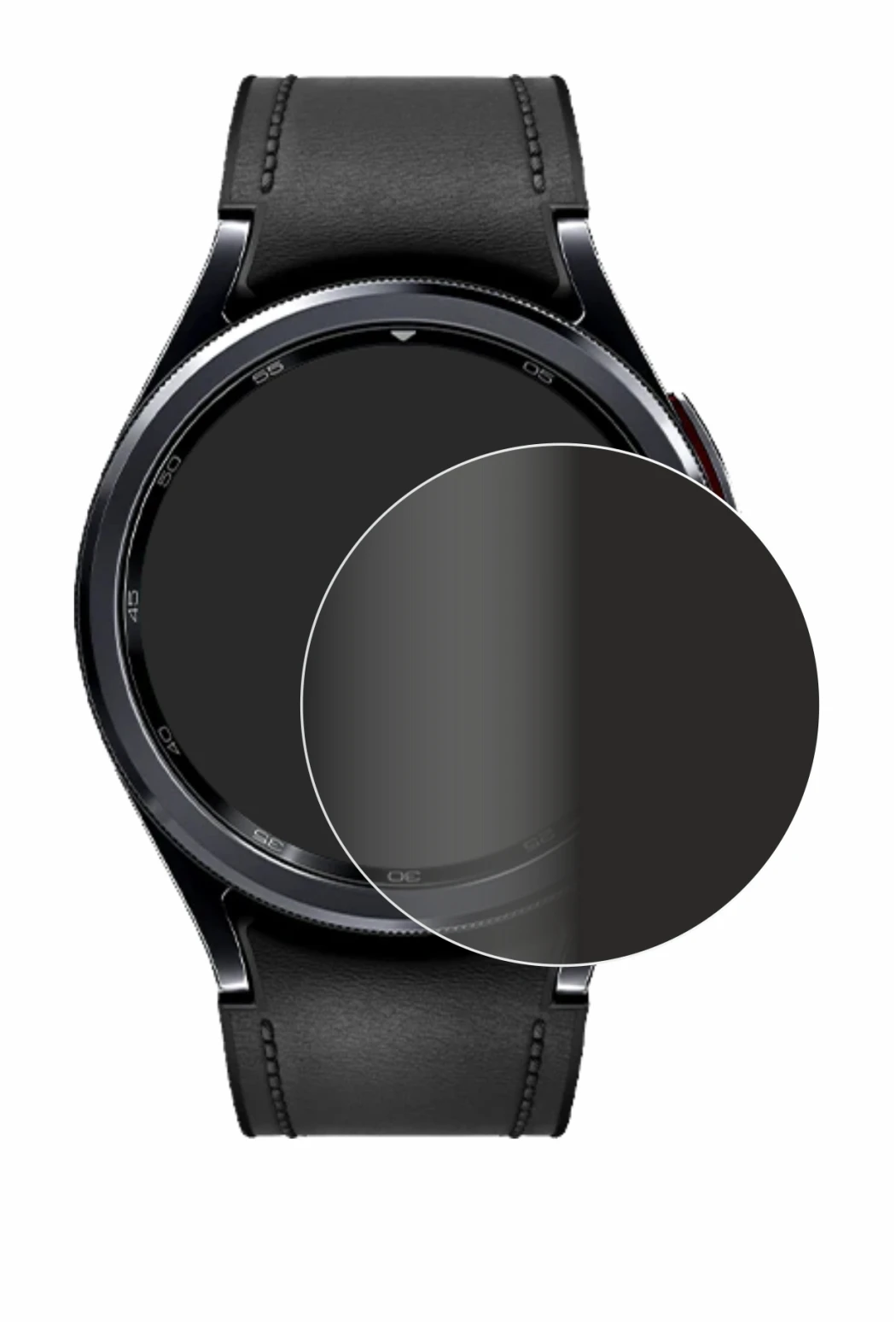 Image of the device Samsung Galaxy Watch 6 Classic (47 mm) with a wide variety of screen protectors.