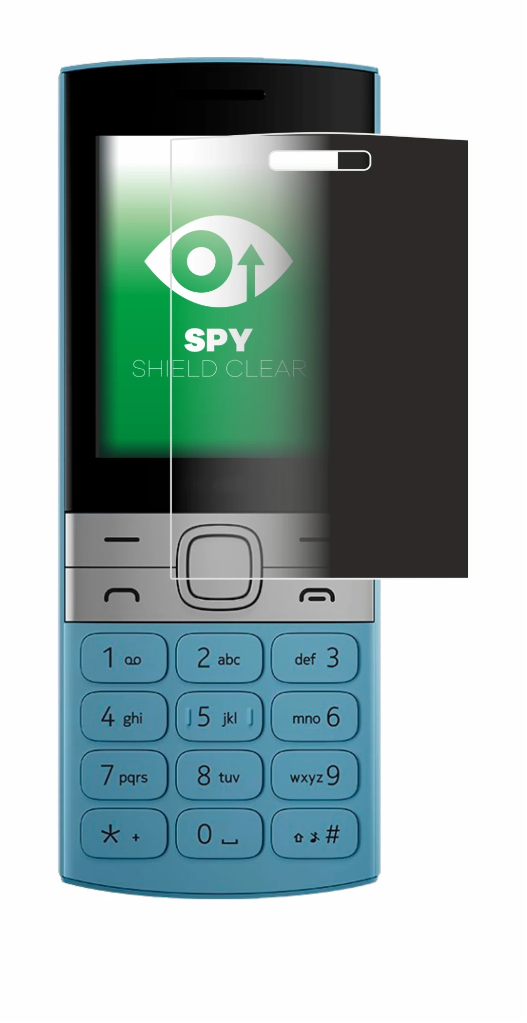 Image of the device Nokia 150 (2023) with a wide variety of screen protectors.